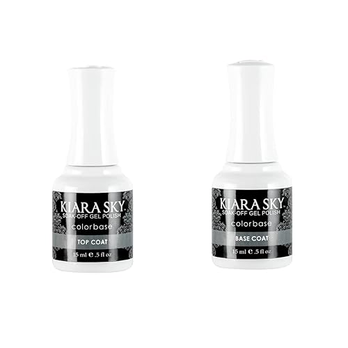 KIARA SKY Gel Polish Top Coat 0.5 fl oz + Base Coat 0.5 fl oz Duo | Soak Off Formula Beauty & Personal Care KIARA SKY