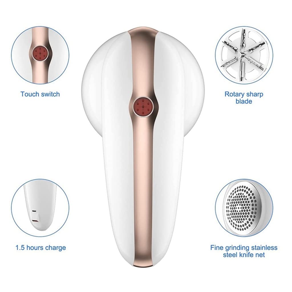 HIONJIN Sweater Fabric Shaver,Rechargeable Electric Lint Remover and Replaceable Stainless Steel Blade Beauty and Personal Care HIONJIN