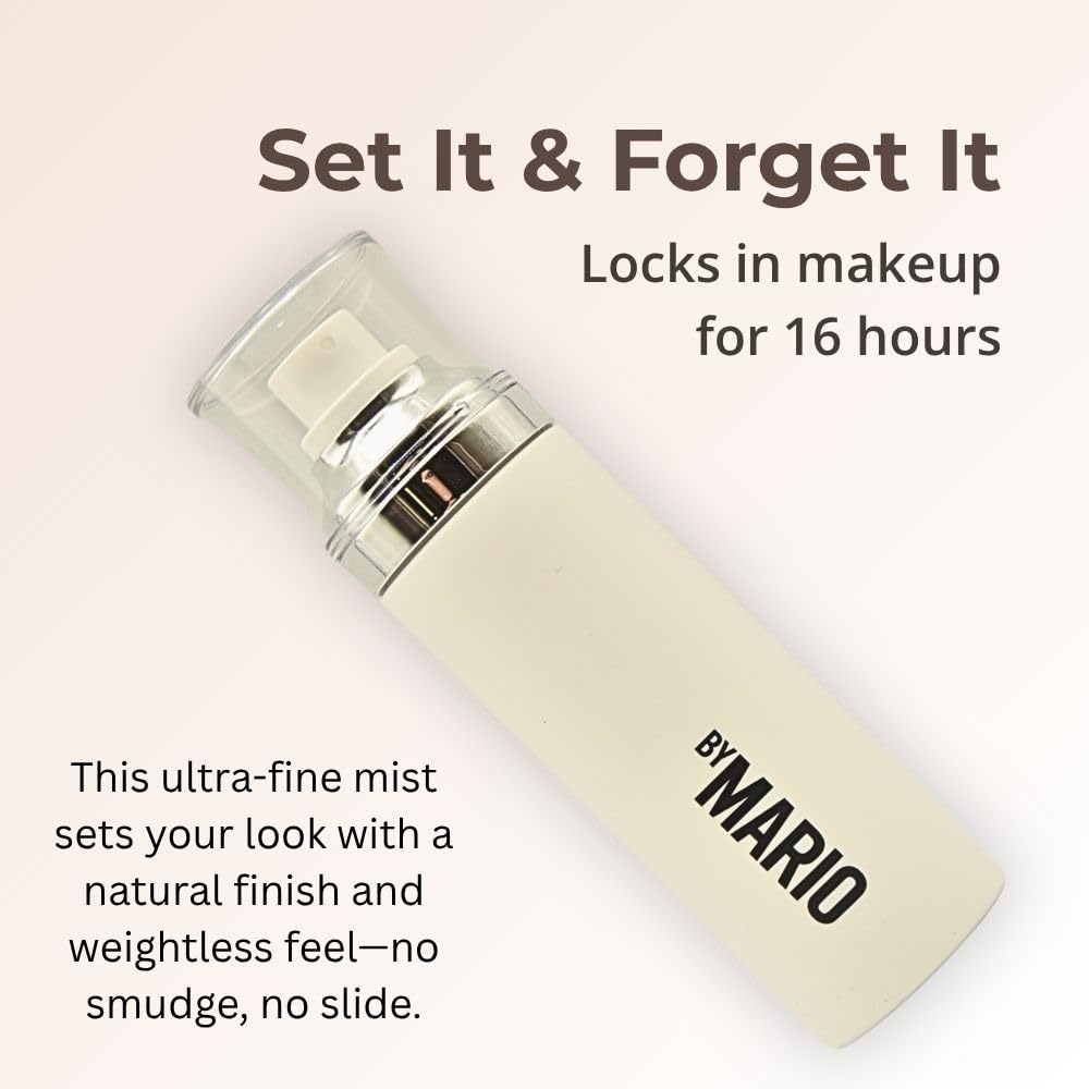 MAKEUP BY MARIO SurrealSkin 16HR Soft Setting Spray, Alcohol-Free, Hydrating Mist for Natural, Long-Lasting Makeup, with Hyaluronic Acid & Vitamin C Beauty & Personal Care BY MARIO
