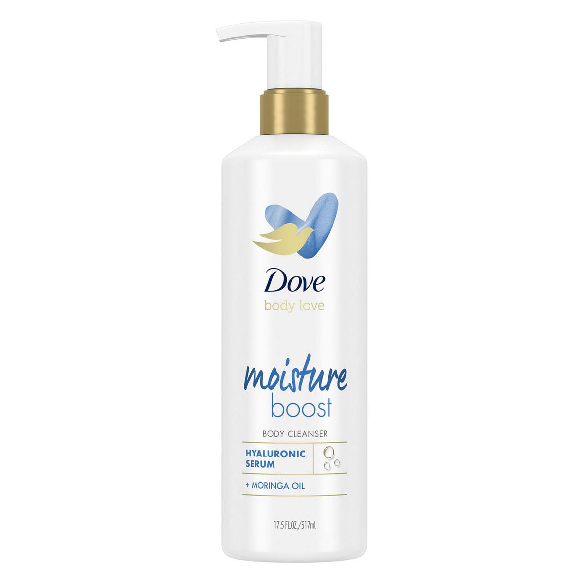 Dove Body Love Body Cleanser Moisture Boost For Dry Skin Body Wash with Hyaluronic Acid and Moringa Oil 17.5 fl oz Beauty & Personal Care Dove
