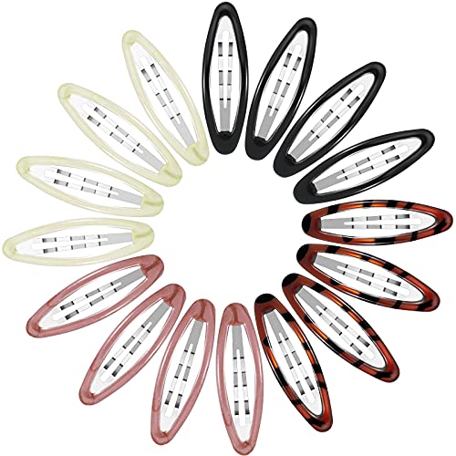 16 Pieces 2.8 Inch Big Oval Water Drop Shape Women Hair Clips Metal Stoving Varnish No Slip Hair Barrettes for Girls Women Accessories(Adorable Color) Beauty & Personal Care WILLBOND
