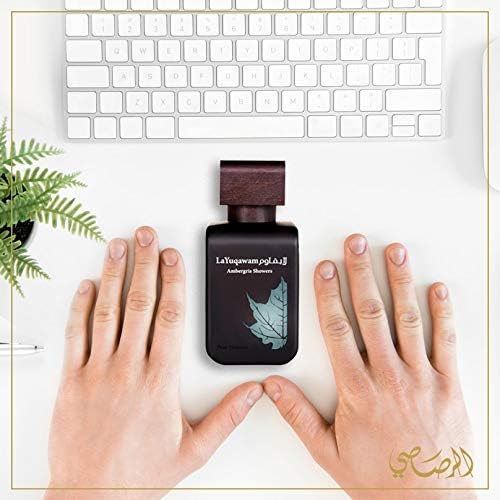RASASI La Yuqawam Ambergris Showers Eau De Parfum Men - 75 Ml (2.5 Oz) Arabian Perfume For Men With Leather & Galbanum Essence Long Lasting Perfume Beauty & Personal Care RASASI