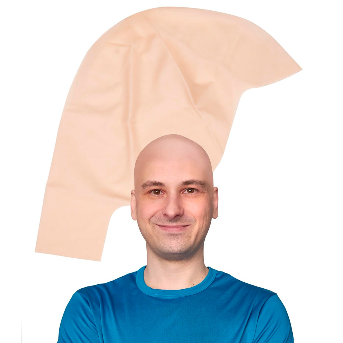 Kangaroo Realistic Beige Latex Bald Cap for Men & Women for Halloween Party