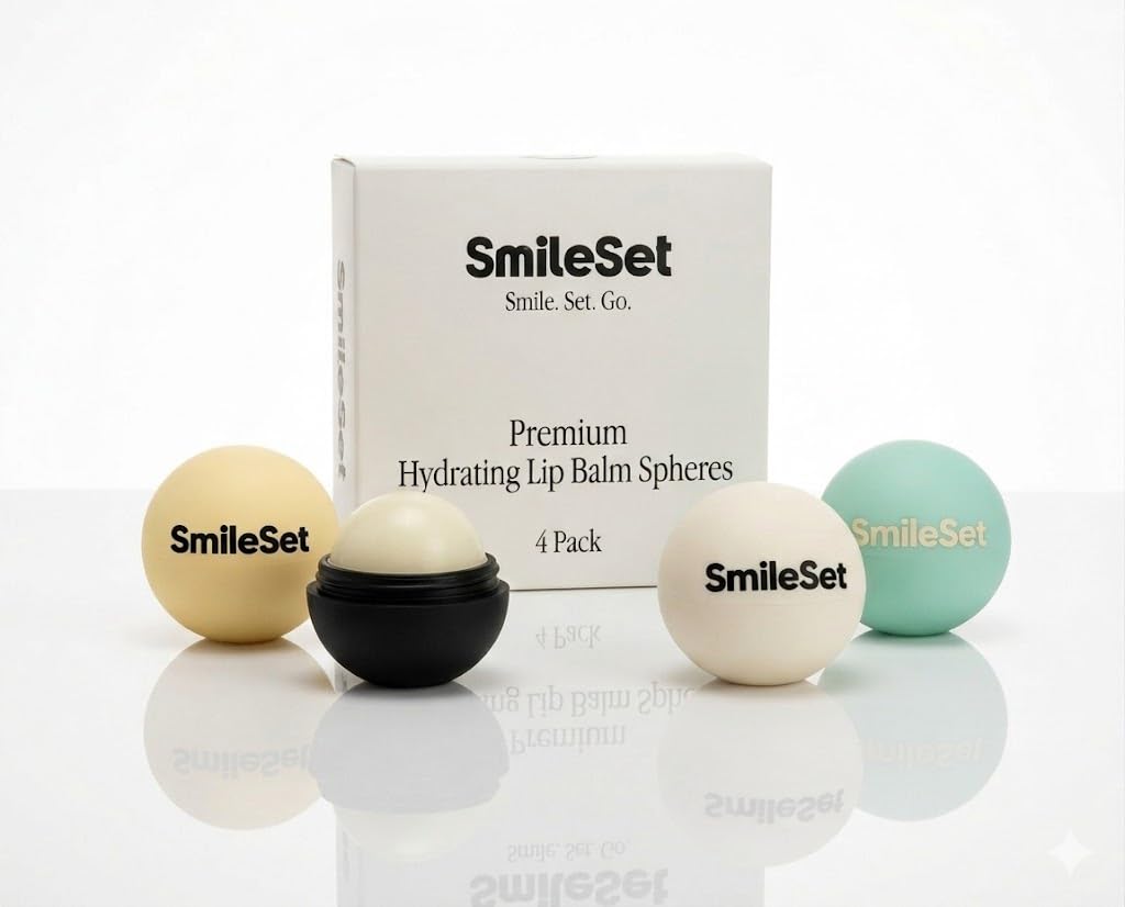 SmileSet Premium Hydrating Lip Balm Sphere 4-Pack (Multi) Beauty and Personal Care SmileSet