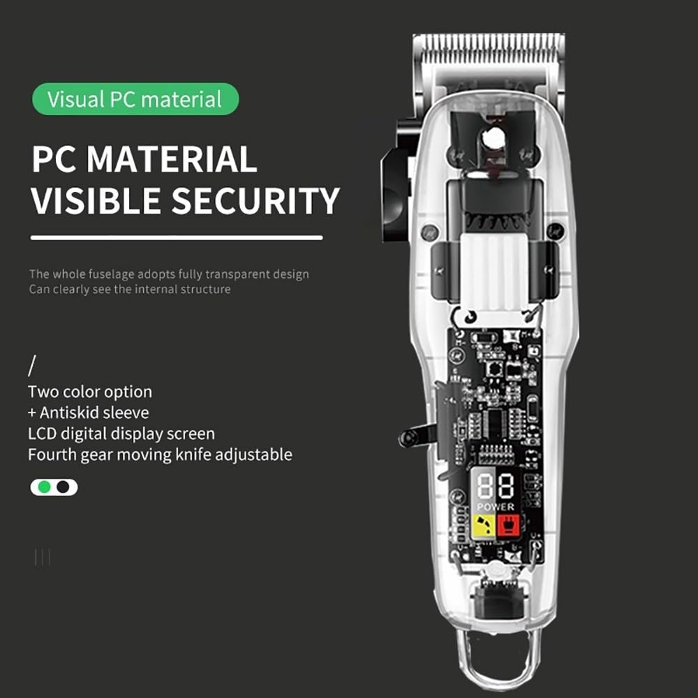 GLESVOWIO Pro Hair Clipper Cordless Trimmer for Men Professional Electric Powerful Rechargeable Beard Cutting Tool Beauty and Personal Care GLESVOWIO