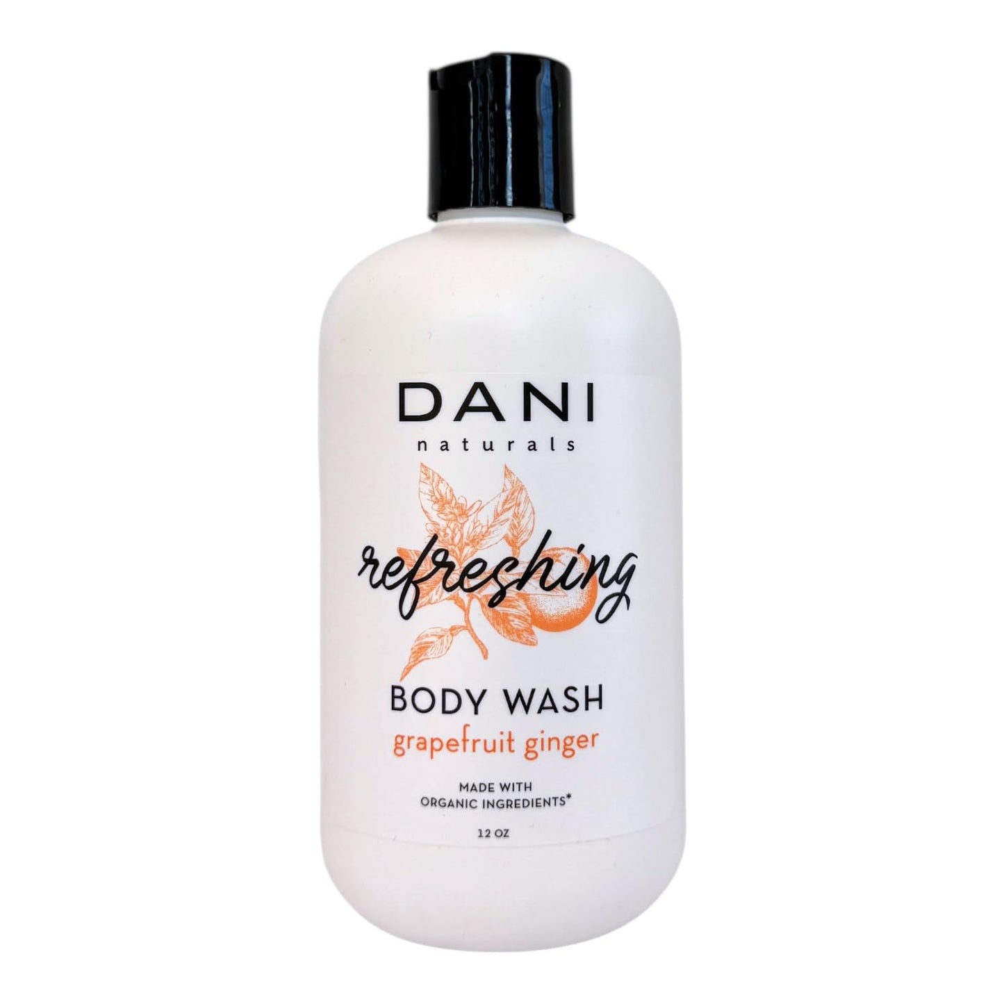 DANI Naturals Grapefruit Ginger Body Wash, Vegan, Sulfate-Free, Made with Organic Ingredients, 12 fl oz Beauty & Personal Care DANI