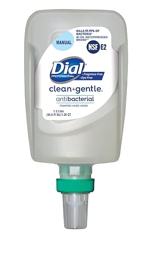 Dial Clean + Gentle Antibacterial Foaming Hand Wash, Fragrance and Dye-Free, FIT Universal Manual, 1.2L Dispenser Refill (Pack of 3) Beauty & Personal Care Dial