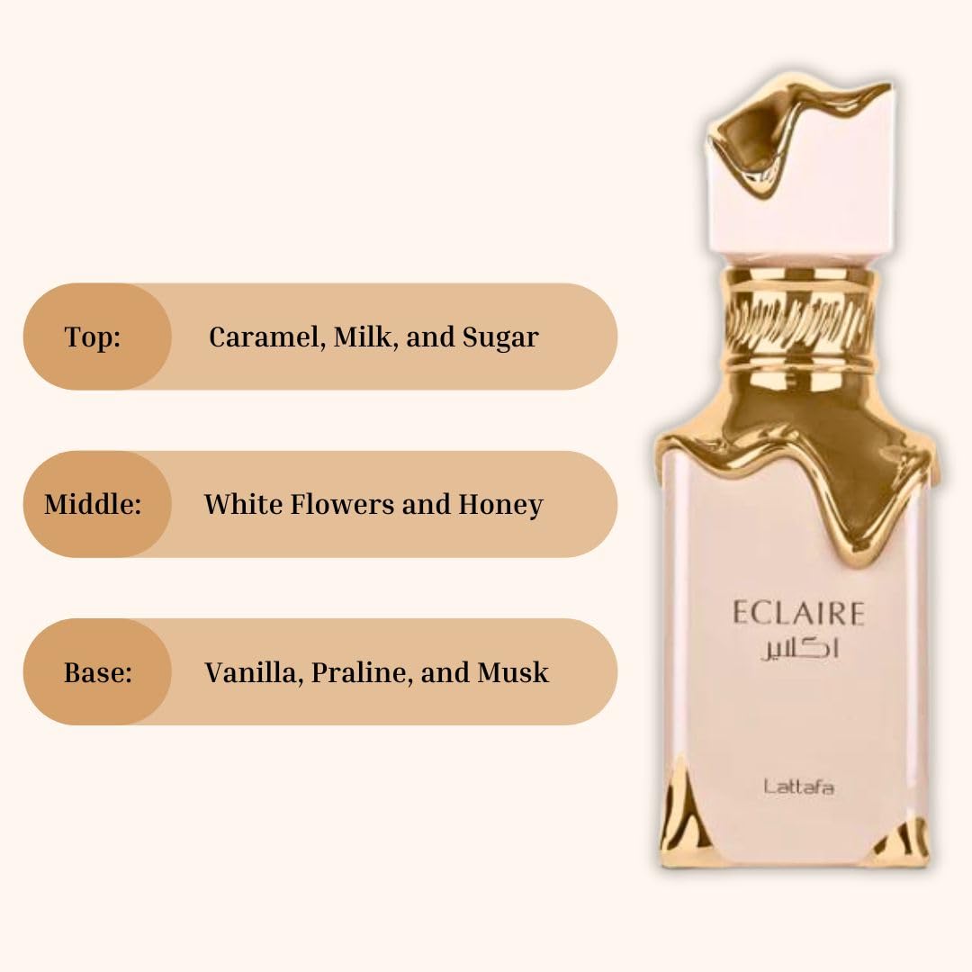 Lattafa Eclaire for Women Eau de Parfum Spray, 3.4 Ounce / 100 ml Beauty and Personal Care Lattafa