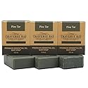 Traverse Bay Bath and Body Pine Tar Soap - Natural Cold Process Handmade Soap with Essential Oils - Pine Tar For Men With Activated Charcoal Beauty & Personal Care Traverse Bay Bath and Body
