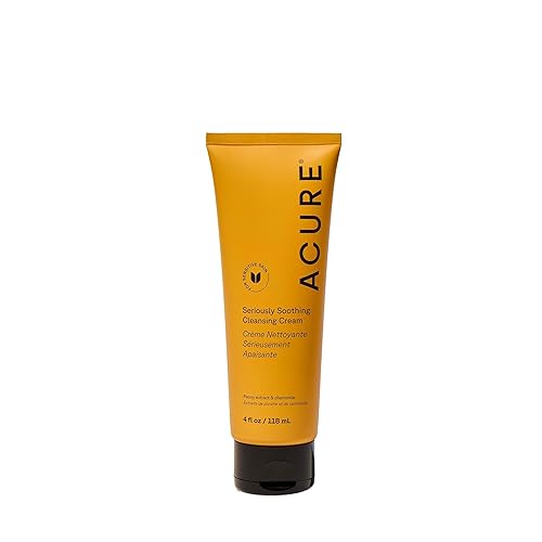 Acure Seriously Soothing Cleansing Cream - Gentle Hydrating & Exfoliating Face Wash, Daily Facial Cleanser for Women & Men with Chamomile & Sunflower Beauty & Personal Care Acure