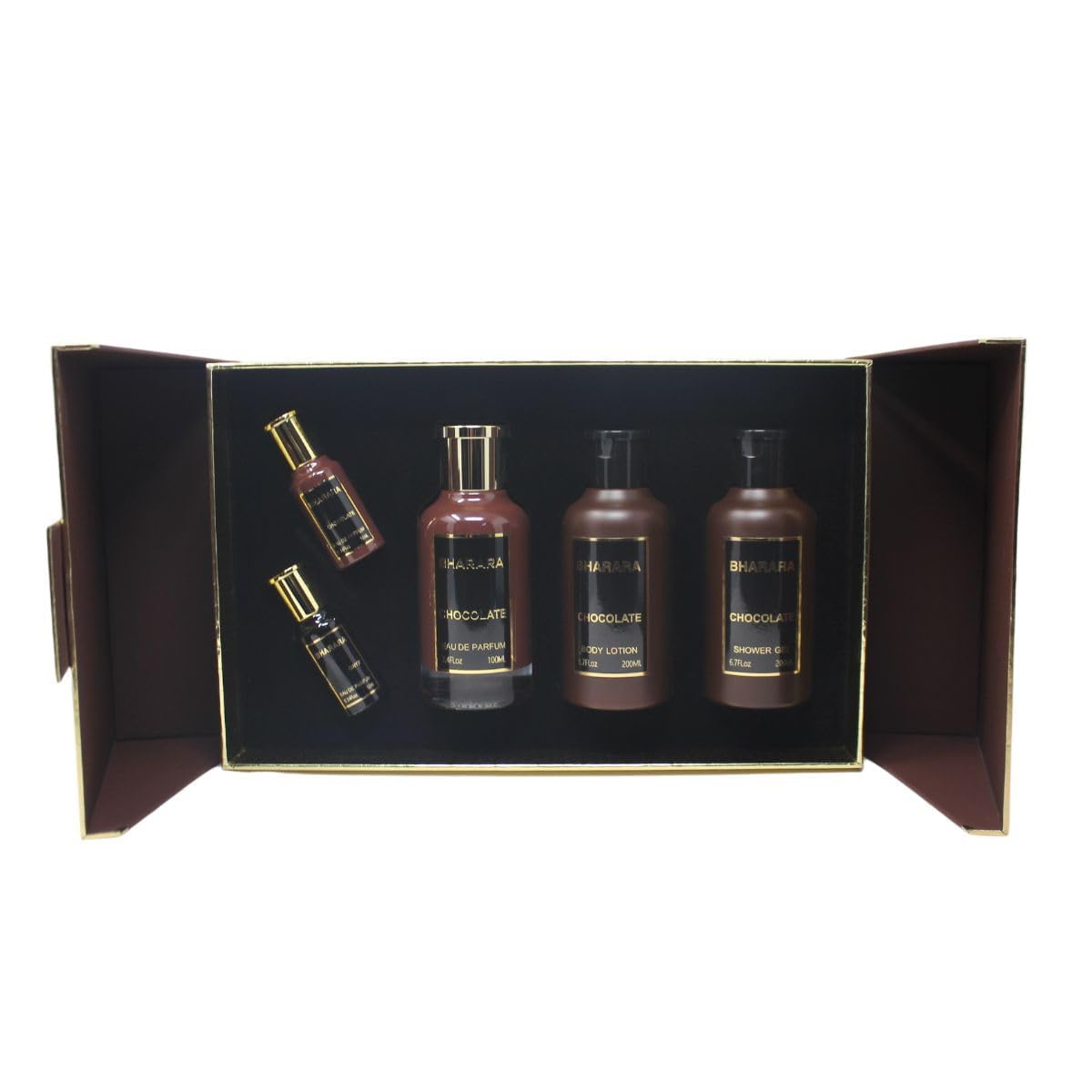 Bharara Chocolate Bath & Body Eau De Parfum 5 Pc Gift Set Unisex Beauty & Personal Care B Bharara