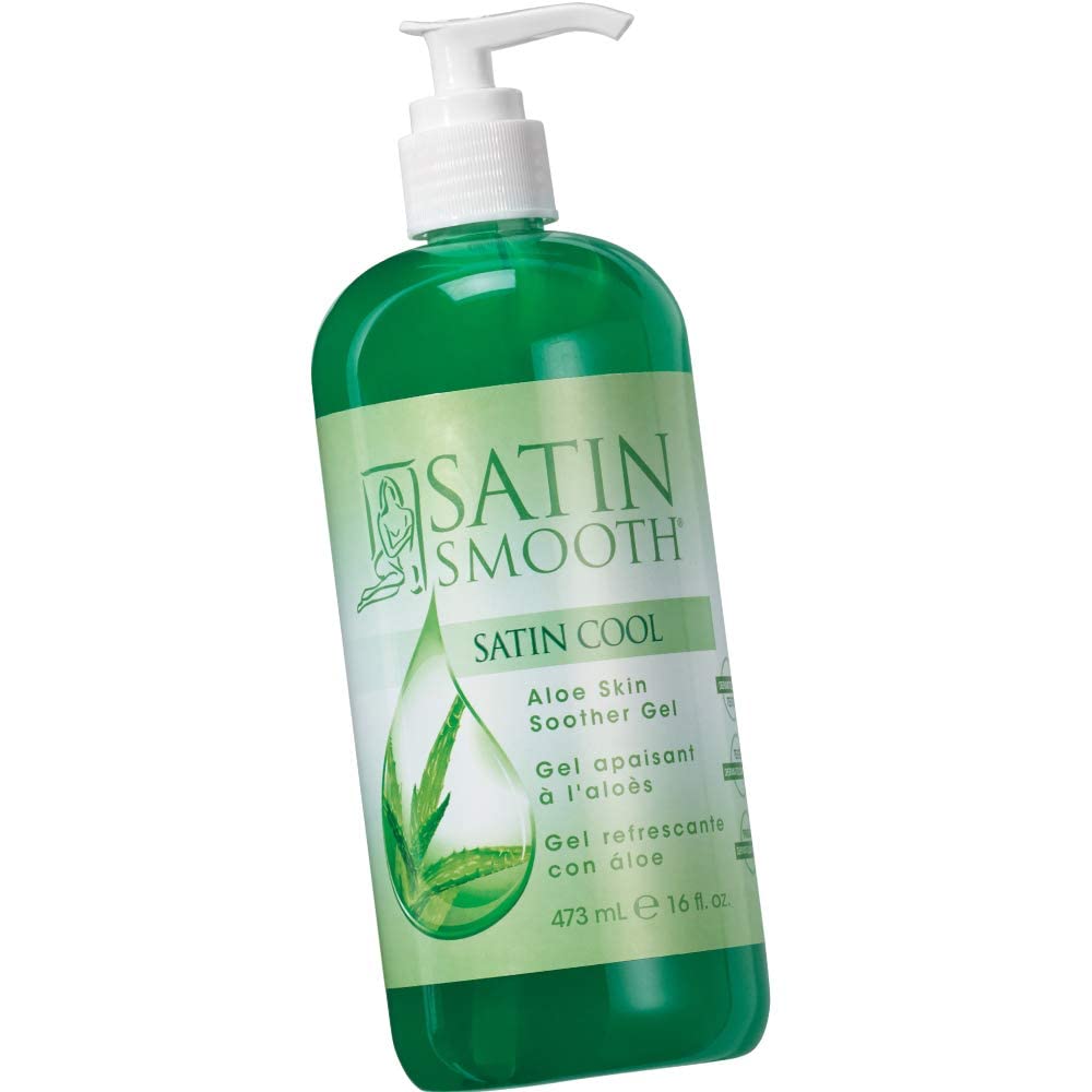 SATIN SMOOTH Satin Cool Aloe Skin Soother Gel for Unisex - 16 oz Gel Beauty & Personal Care SATIN SMOOTH