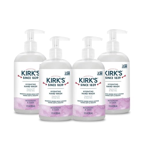 Kirk's Hydrating Hand Wash - Made with Coconut Oil and Aloe Vera, With Odor Neutralizing Technology To Help Eliminate Odors, Non-GMO, Vegan, Rosemary Beauty & Personal Care Kirk's