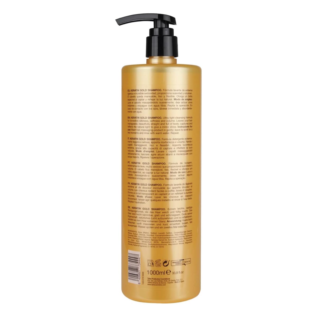 TAHE Keratin Gold Shampoo(1000ml), Mask(1000ml), and Serum(30ml) Set , New Presentation Beauty & Personal Care Tahe