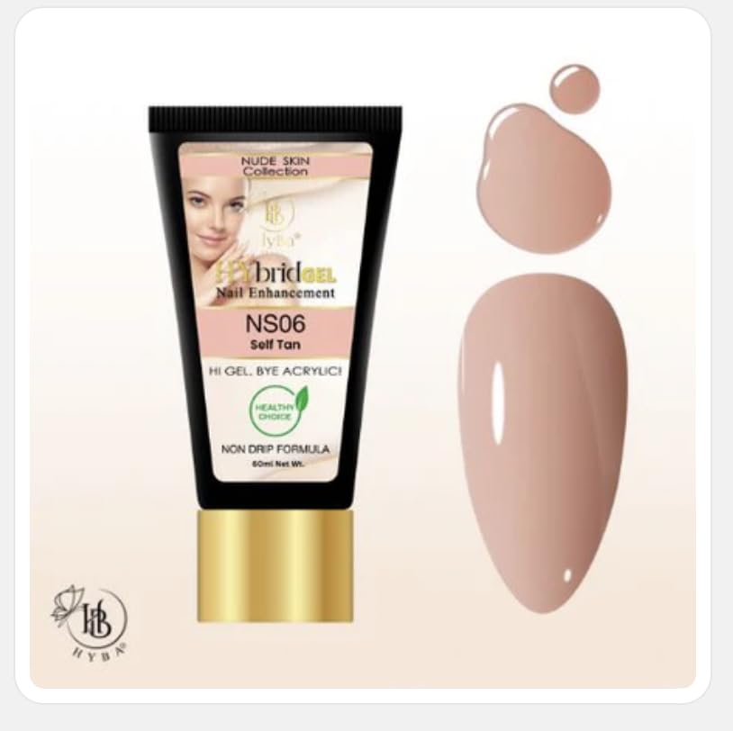 HyGEL Hybrid Nail Gel, Nude Skin Collection SINGLES, 60ml (Self Tan, NS06)