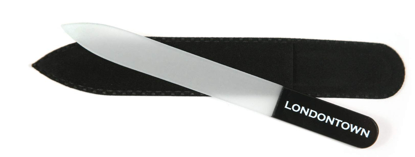 LONDONTOWN Black Glass Nail File, 0.48 oz (Pack of 1) Beauty & Personal Care LONDONTOWN