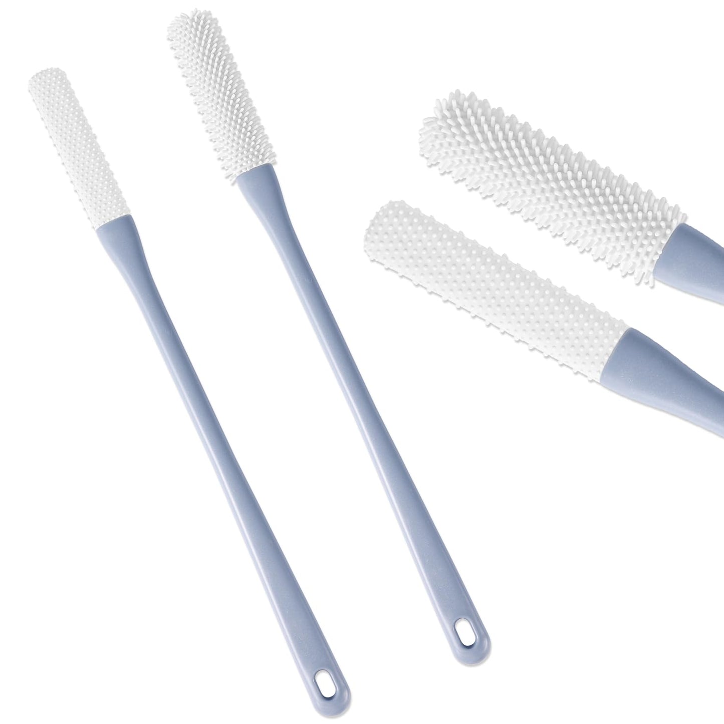 2pcs Toe Seam Massage Brush for Shower, Long Handle Foot Scrubber Brush Soft Rubber Foot File Between the Toe Gap Cleaning Brush Foot Applicator Beauty and Personal Care NQEUEPN