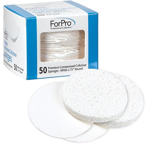 ForPro Professional Collection Premium Compressed Facial Sponges, 50-Count Cellulose Sponges for Facial Cleaning, Exfoliating and Makeup Removal Beauty & Personal Care ForPro Professional Collection
