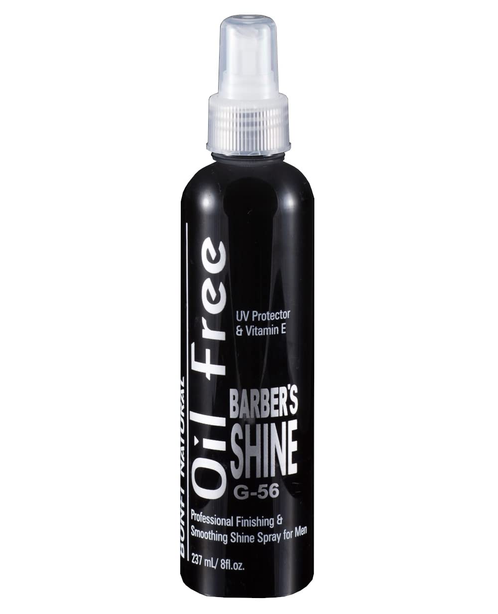 Bonfi Natural Oil Free Barber's Shine Spray for Men w/ UV Protector & VItamin E 8 oz Beauty & Personal Care Bonfi Natural