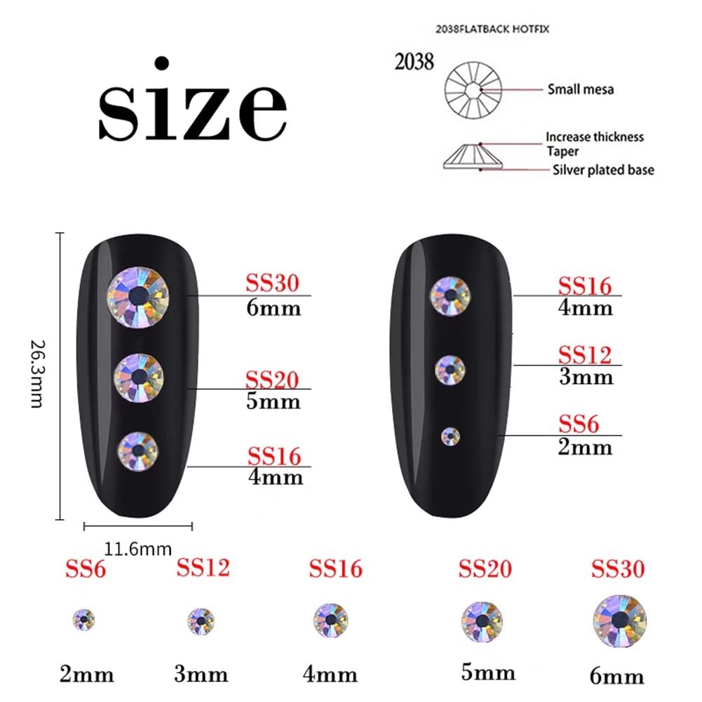 500 Pieces SS30 6mm Flatback Rhinestones Clear Glass Round Gems Crystals for Nail Art DIY Crafts Clothes Shoes Bags ?Dark Purple? Beauty and Personal Care Kdkyy