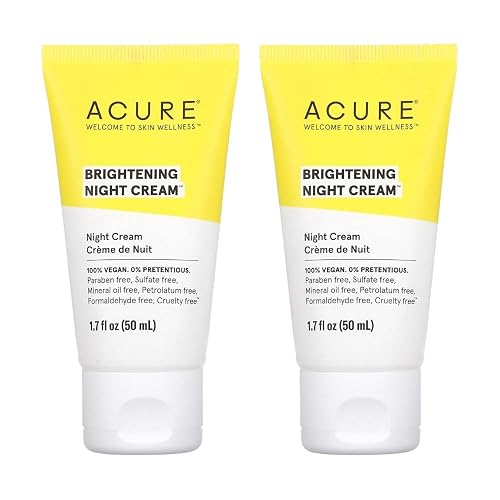 Acure Brightening Night Cream, 1.7 fl oz (50 ml) (Pack of 2) Beauty & Personal Care Acure