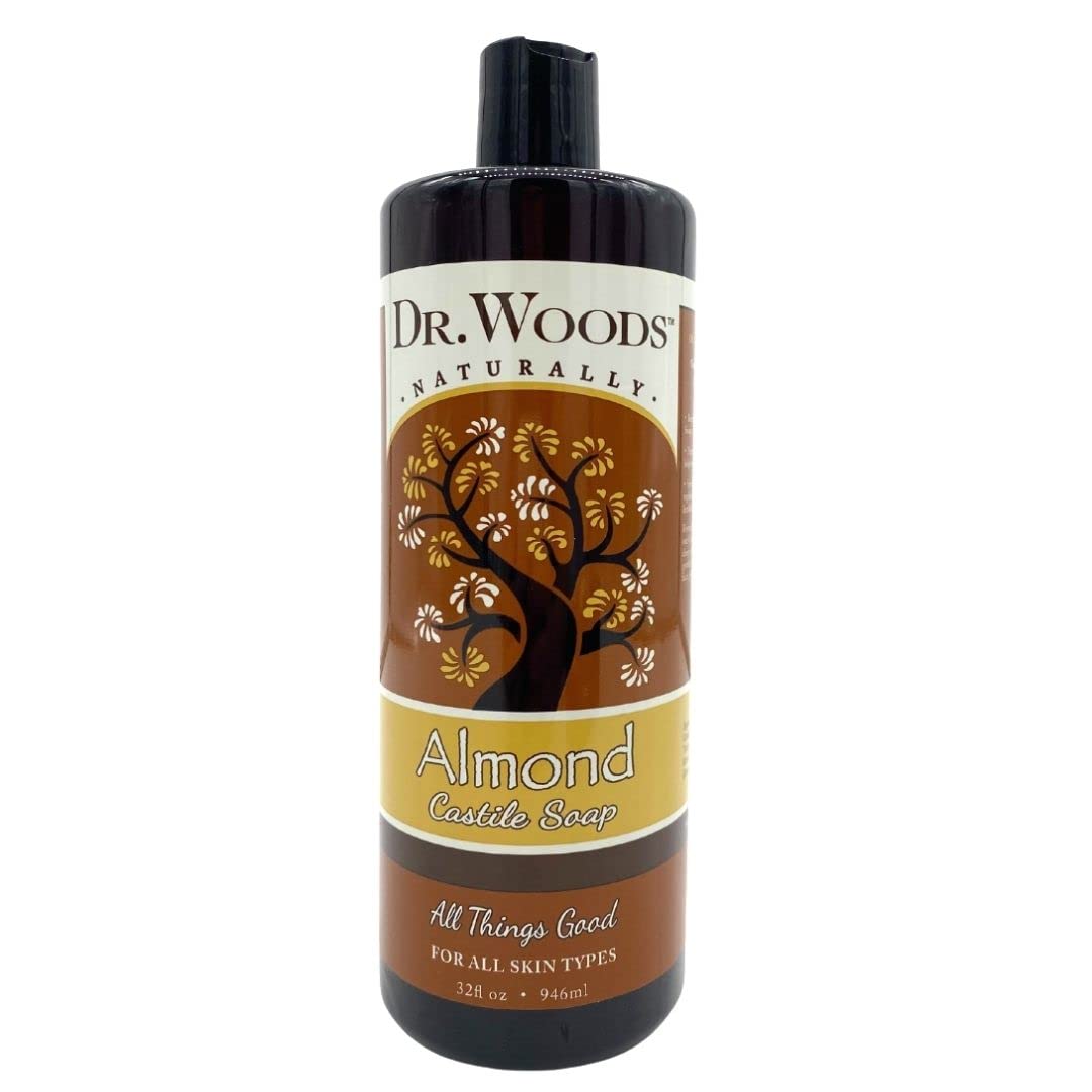 Dr. Woods Pure Almond Oil Liquid Castile Soap - Natural Cleanser for Face, Hands, and Body, for Men and Women - 32 Fl Oz Beauty & Personal Care Dr. Woods