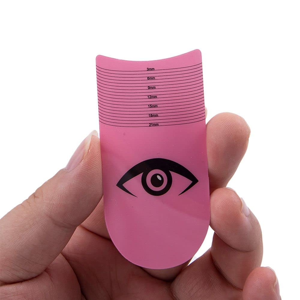 Pink Eyelash Ruler,Eyelash Stencils Ruler for Measure Eyelashes LengthEyebrow Lash Measuring Tool Beauty Tools Professional Eyelash Stencils Ruler Beauty & Personal Care Htppzjr
