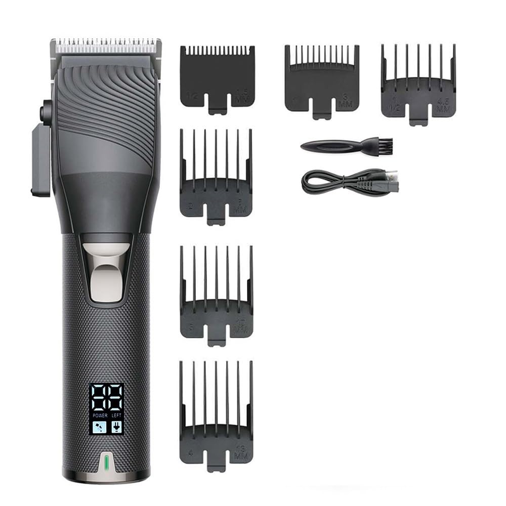 HEYLZBKCF Mens Hair Clippers Professional Clipper Rechargeable Trimmer for Men Barber Cut Machin Beard Cutting Machine Cutter(Black) Beauty and Personal Care HEYLZBKCF