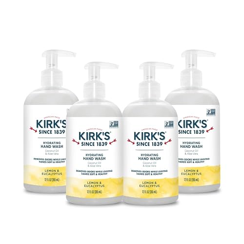 Kirk's Hydrating Hand Wash - Made with Coconut Oil and Aloe Vera, With Odor Neutralizing Technology To Help Eliminate Odors, Non-GMO, Vegan, Lemon Beauty & Personal Care Kirk's
