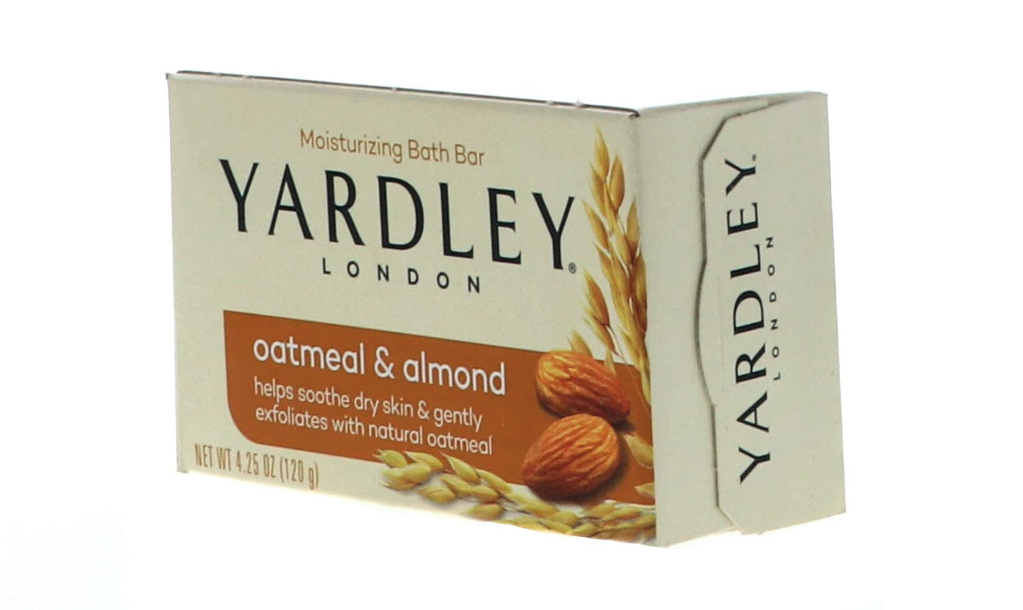 Yardley Oatmeal Almond Bath Bar 4oz - Pack of 6 Beauty & Personal Care Yardley