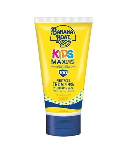 Banana Boat Kids Max Protect & Play Broad Spectrum Sunscreen SPF 100 4 oz (Pack of 8) Beauty & Personal Care Banana Boat