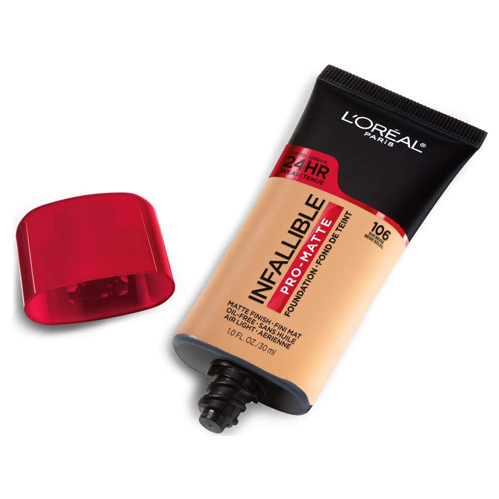 L'Oreal Paris Cosmetics Makeup Infallible Pro-Matte Liquid Longwear Foundation, Sun Beige, 1 fl oz