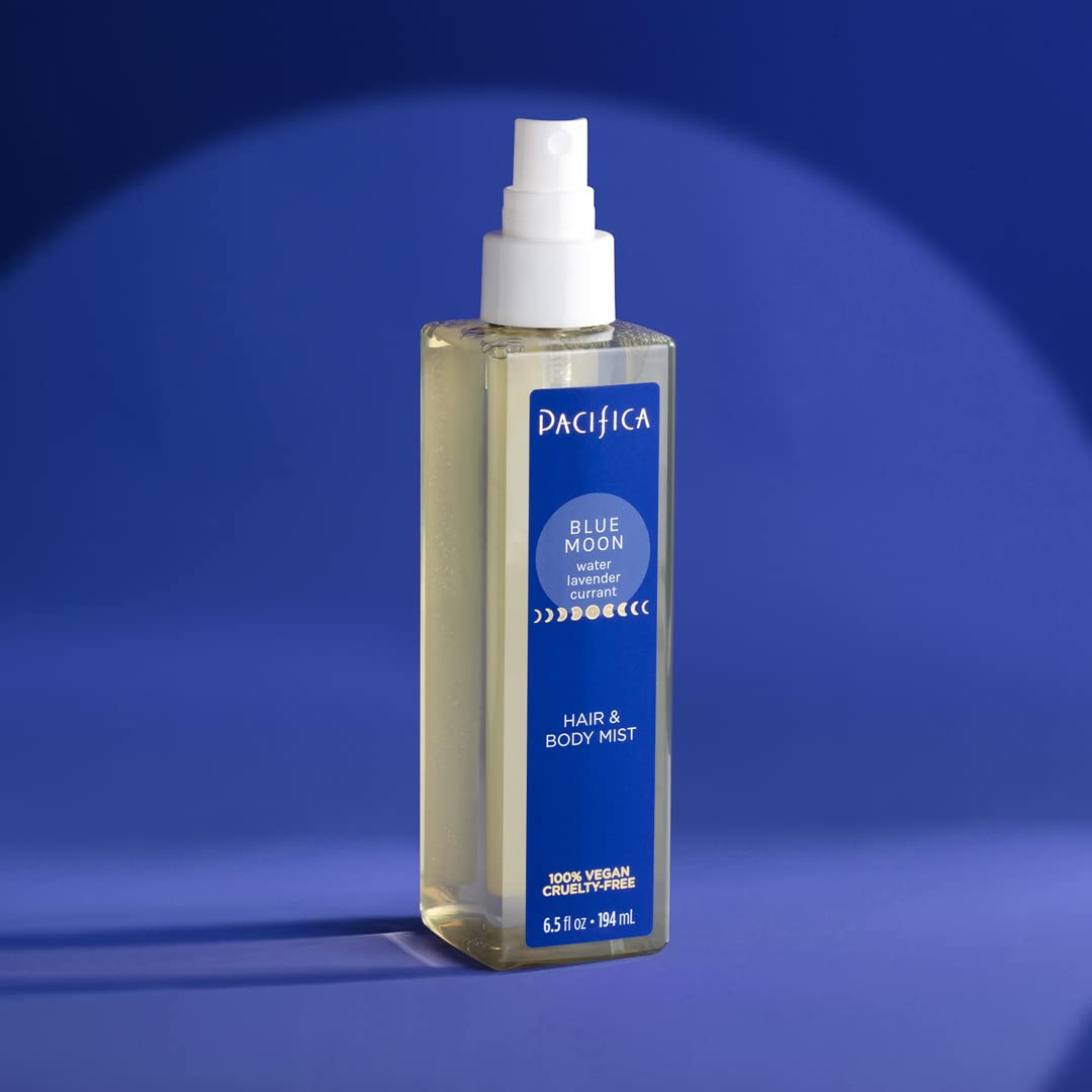 Pacifica Hair Perfume & Body Fragrance Spray Mist - Blue Moon with Lavender & Currant - Alcohol-Free, Vegan & Cruelty-Free, 6.5 oz Beauty & Personal Care Pacifica