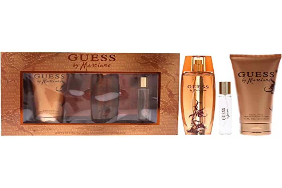 Guess by Marciano 3 Pc Gift Set 3.4oz EDP Spray, 0.5oz Travel Spray, 6.7oz Body Lotion GIFTSET Beauty & Personal Care GUESS