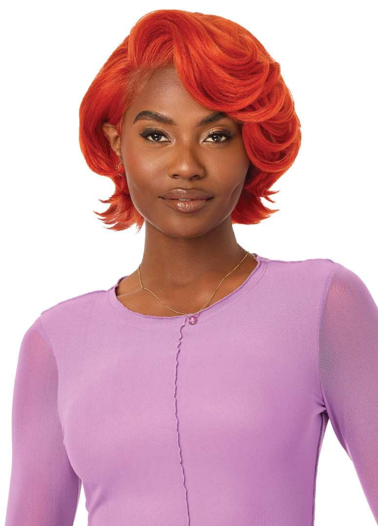 Outre Lace Front Wig - Perfect Hair Line 13X4 - Swoop Series - Swoop 18 (DARK BROWN 2)