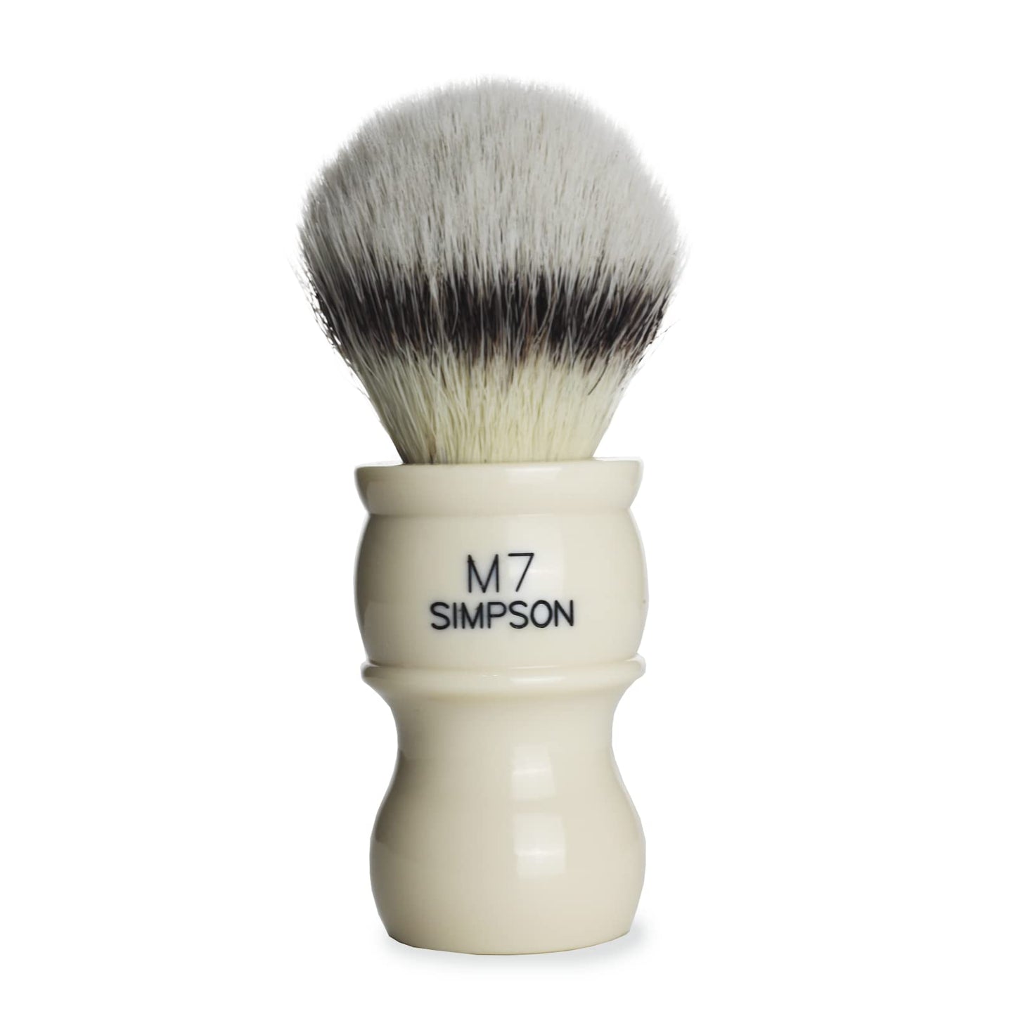 Alexander Simpson M7 Synthetic Best Hair Brush, Faux Platinum Synthetic Shaving Brush (Ivory) Beauty and Personal Care Simpson Shaving Brushes