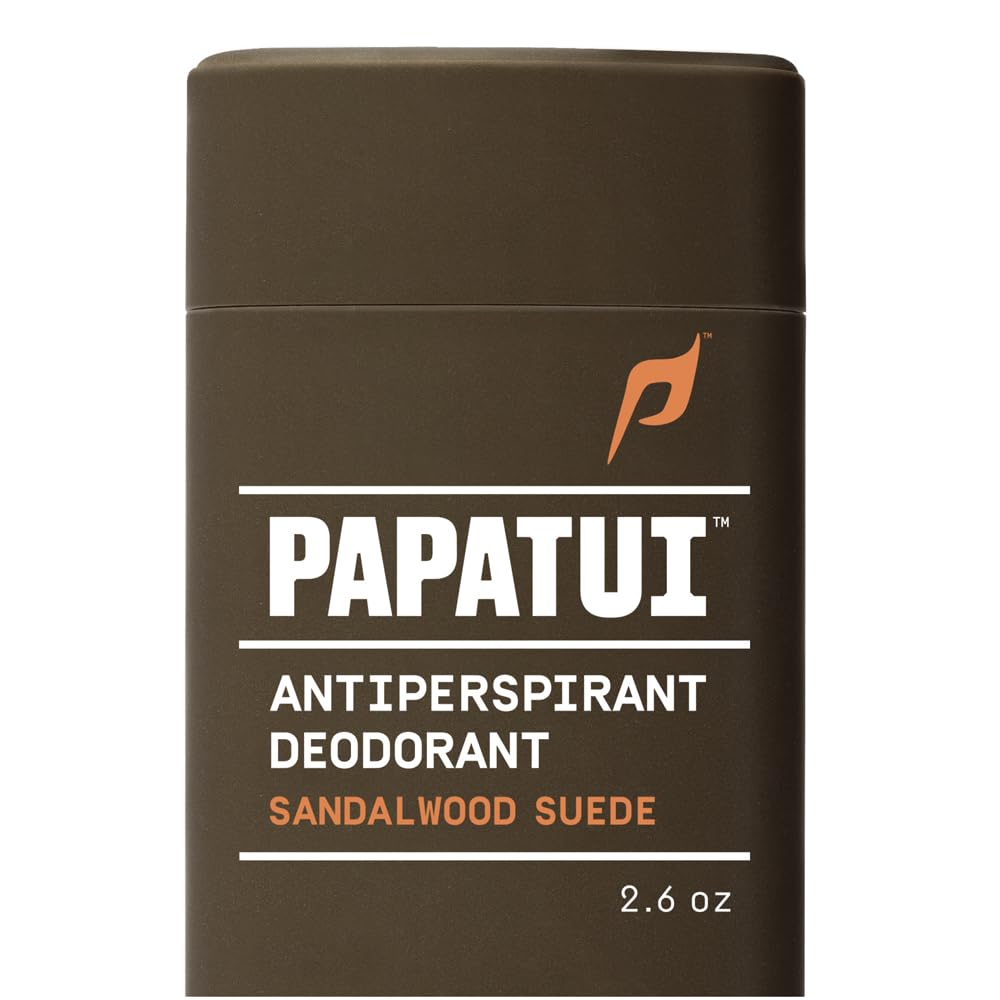 PAPATUI by Dwayne Johnson Triple Action Antiperspirant for Men - Sweat Control, Odor Neutralizer & Skin Nourishing - Sandalwood Suede - 2.6 oz Beauty and Personal Care PAPATUI