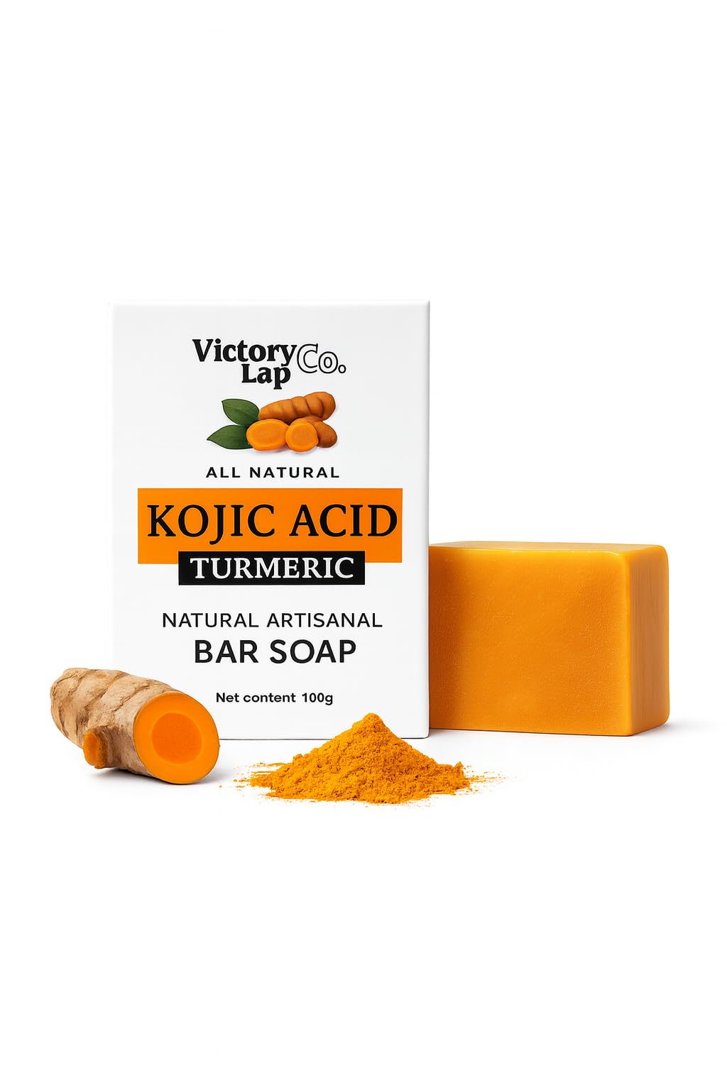 Victory Lap Co Kojic Acid & Turmeric Soap Bar for Dark Spot removal - Skin Lightening Soap with Vitamin C, Retinol, Shea Butter & Lemon Oil Beauty & Personal Care Victory Lap Co