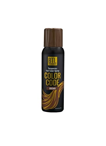 BTL Professional BTL Color Code Temporary Hair Color Spray-On! Vibrant & Easy to Wash | Fast Drying (3oz/80g) (Brown, 3oz/80g) Beauty & Personal Care BTL Professional