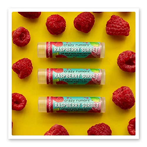Crazy Rumors Raspberry Sorbet Lip Balm. 100% Natural, Vegan, Plant-Based, Made in USA (1-Pack) Beauty and Personal Care Crazy Rumors