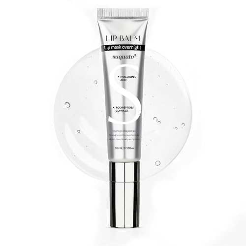 Peptide Lip Treatment Butter Balm: Mini Plumping Gloss Set for Dry Care, With Hyaluronic Acid and Mask Overnight for Glowy Skin, Travel Size Night Beauty & Personal Care suquato