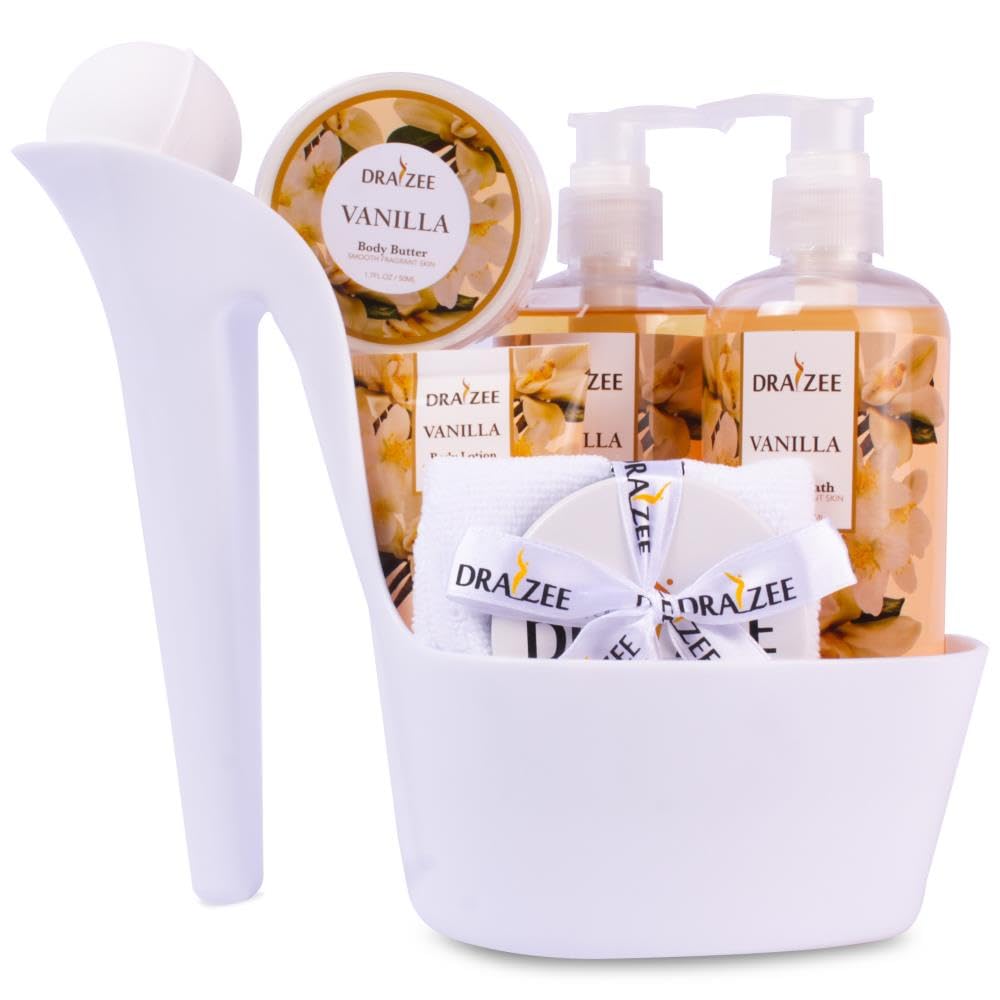 Draizee Heel Shoe Gift Basket for Women, 8 Pc Vanilla Scented Set Beauty and Personal Care Draizee