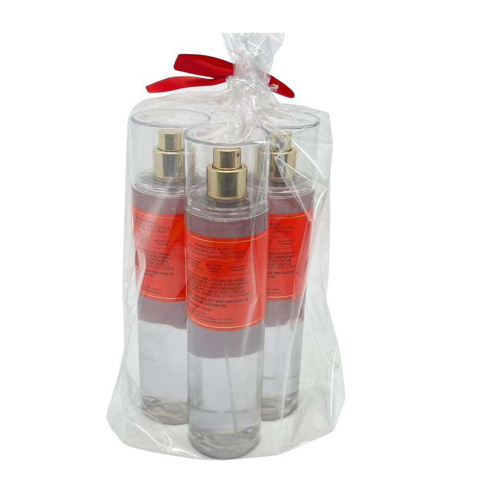 Bath & Body Works Poppy Mist 8 Fluid Ounce (2022 Limited Edition) Pack of 3 Gift Set for Women Beauty and Personal Care Bath & Body Works