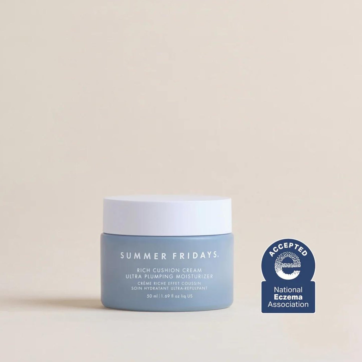 Summer Fridays Rich Cushion Face Cream - Ultra Plumping Barrier Repair Cream + Makeup Primer - Infuses Skin with Rich Hydration from Glycerin + Beauty & Personal Care Summer Fridays