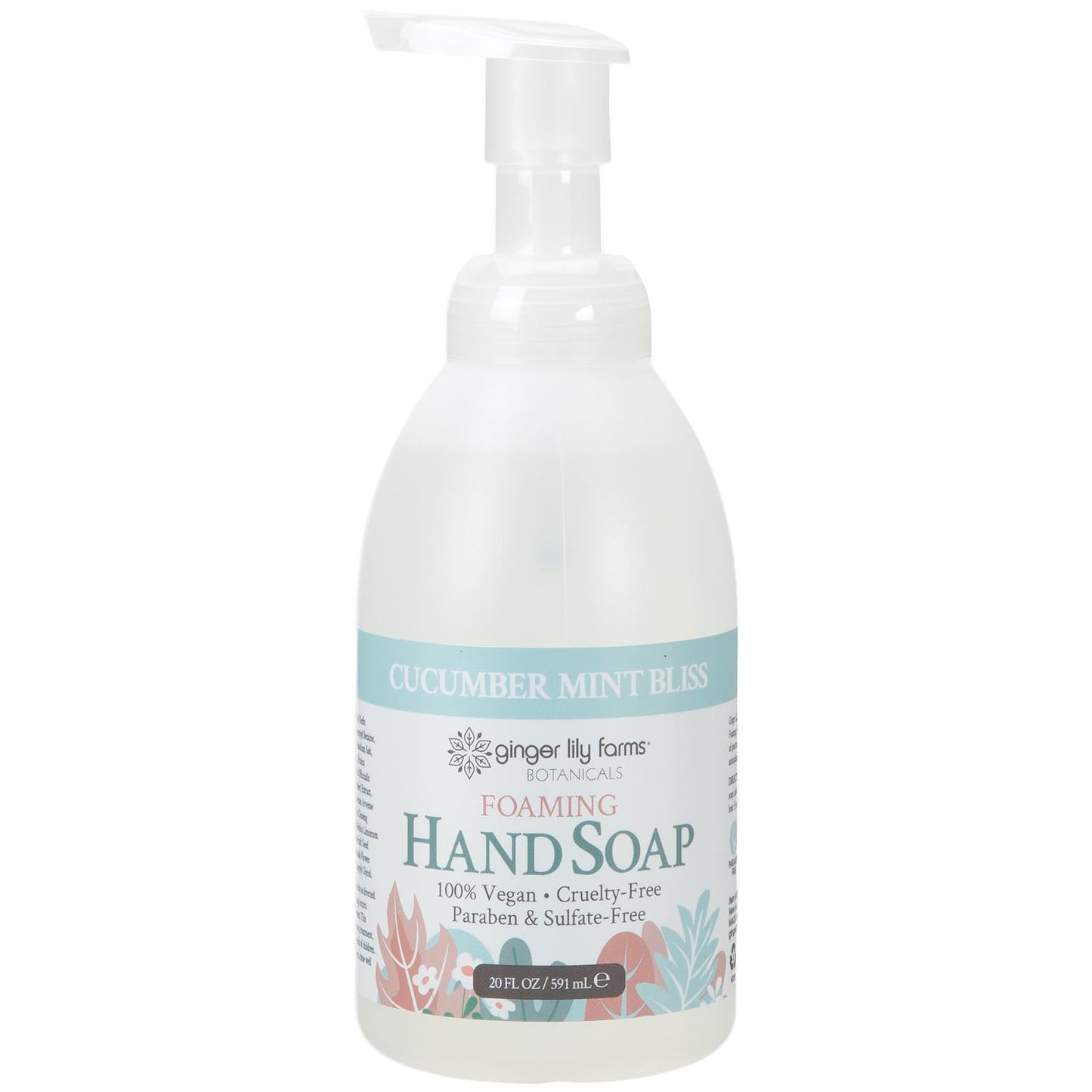 Ginger Lily Farms Botanicals All-Purpose Foaming Hand Soap Refill, 100% Vegan & Cruelty-Free, Cucumber Mint Bliss Scent, 20 Fl Oz (Pack of 8) Beauty & Personal Care Ginger Lily Farms