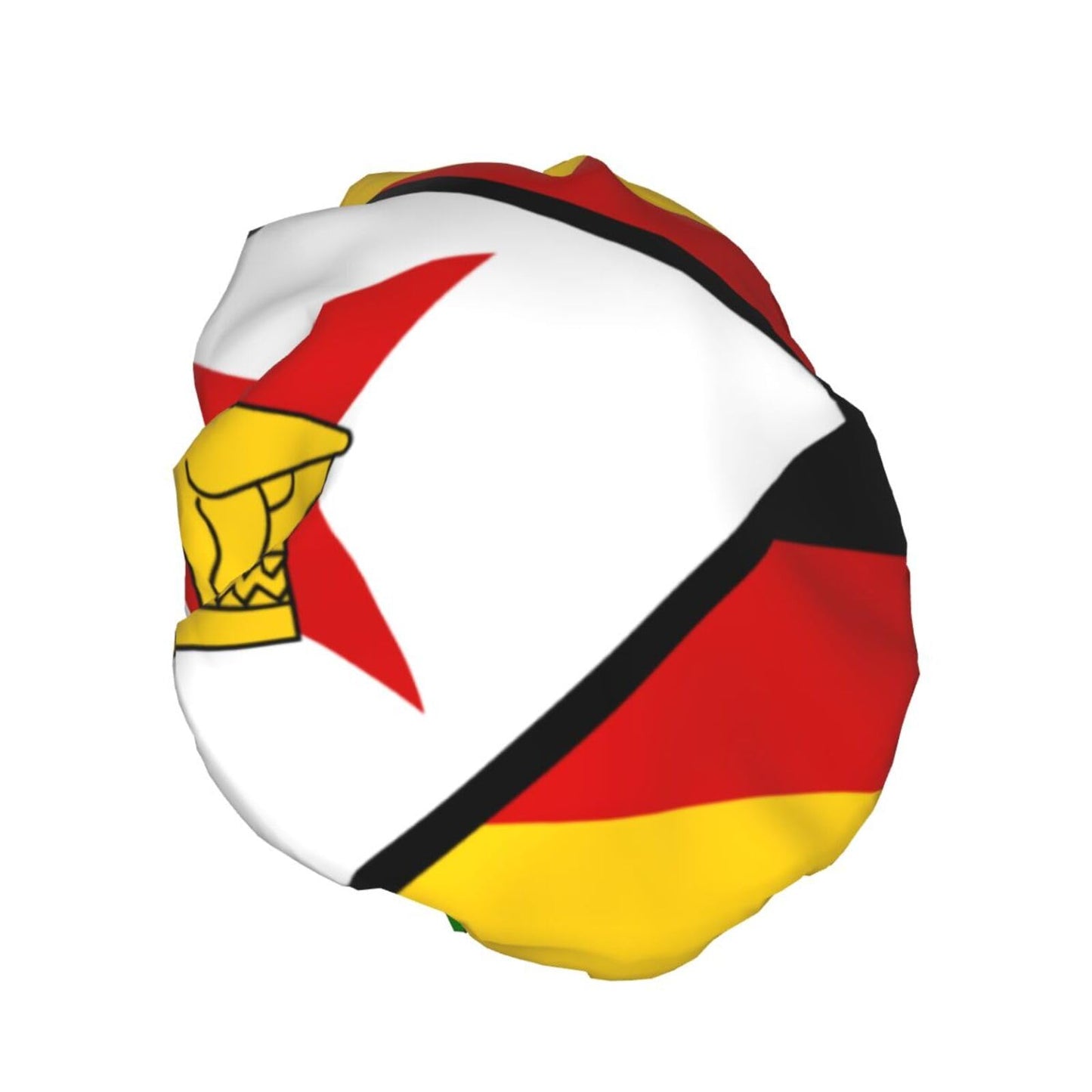 Zimbabwe Flag Prints Shower Cap Double Layer Lined Waterproof Bathing Shower Hat Beauty and Personal Care Hayyett