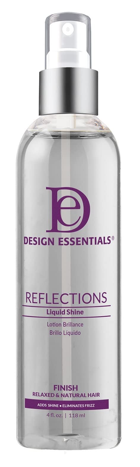 Design Essentials Reflections Liquid Shine, Lightweight Hair Polish Spray for Frizz Control, Thermal Protection & Shine, Alcohol-Free, 4 oz Beauty & Personal Care Design Essentials