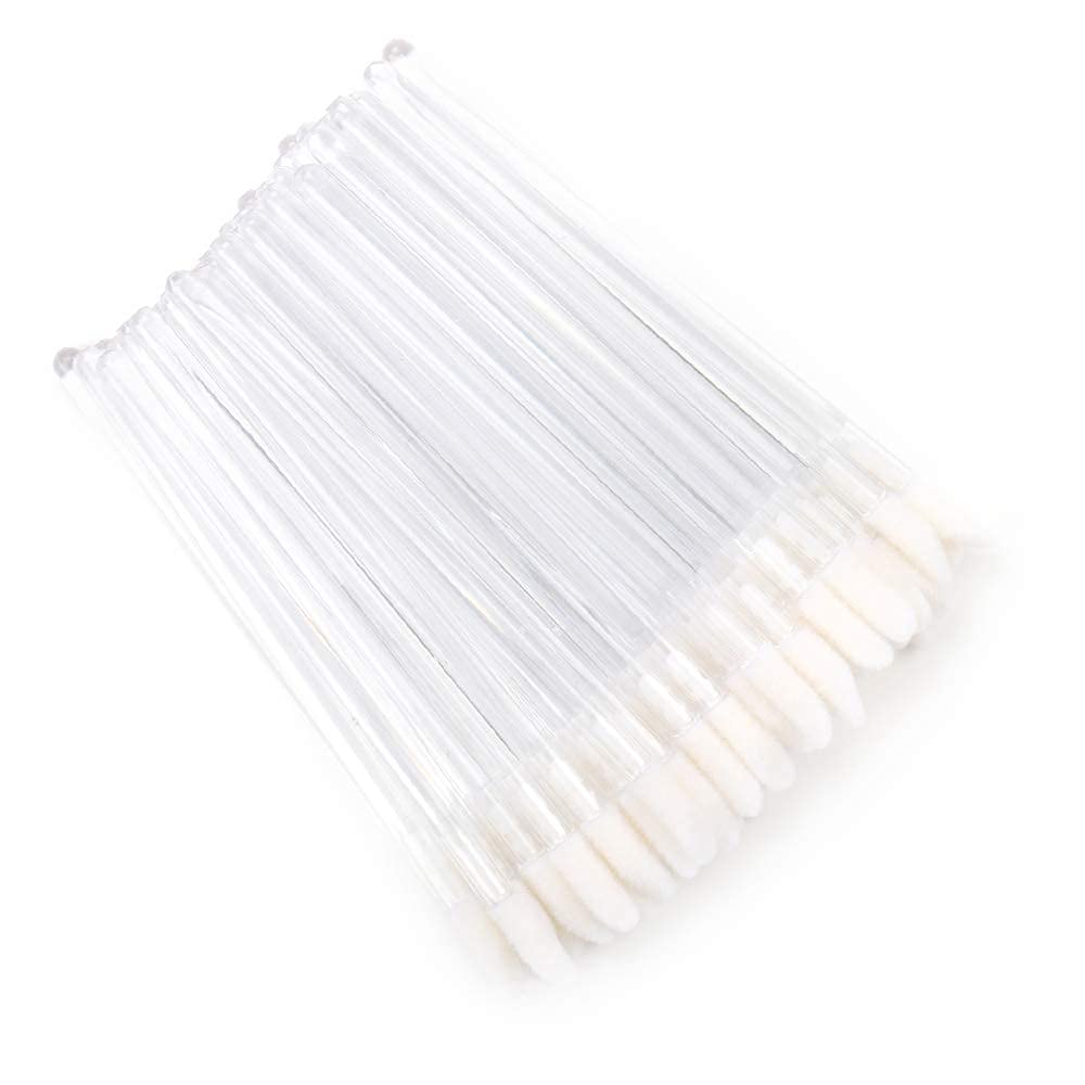 300 Pieces Disposable Lip Brushes Premium Lipstick Gloss Wands Applicator Makeup Tool Kits, Clear Handle Beauty & Personal Care Mekupeu