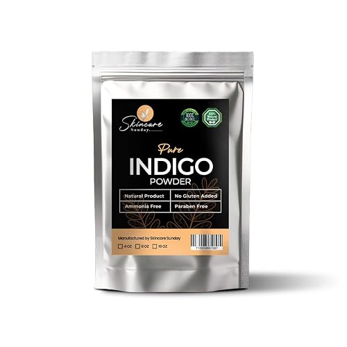 Skincare Sunday Pure Indigo Powder - 100% Organic & Natural Hair Colorant | Ammonia Free, Paraben Free, Gluten Free (2lbs) Beauty & Personal Care SKINCARE SUNDAY