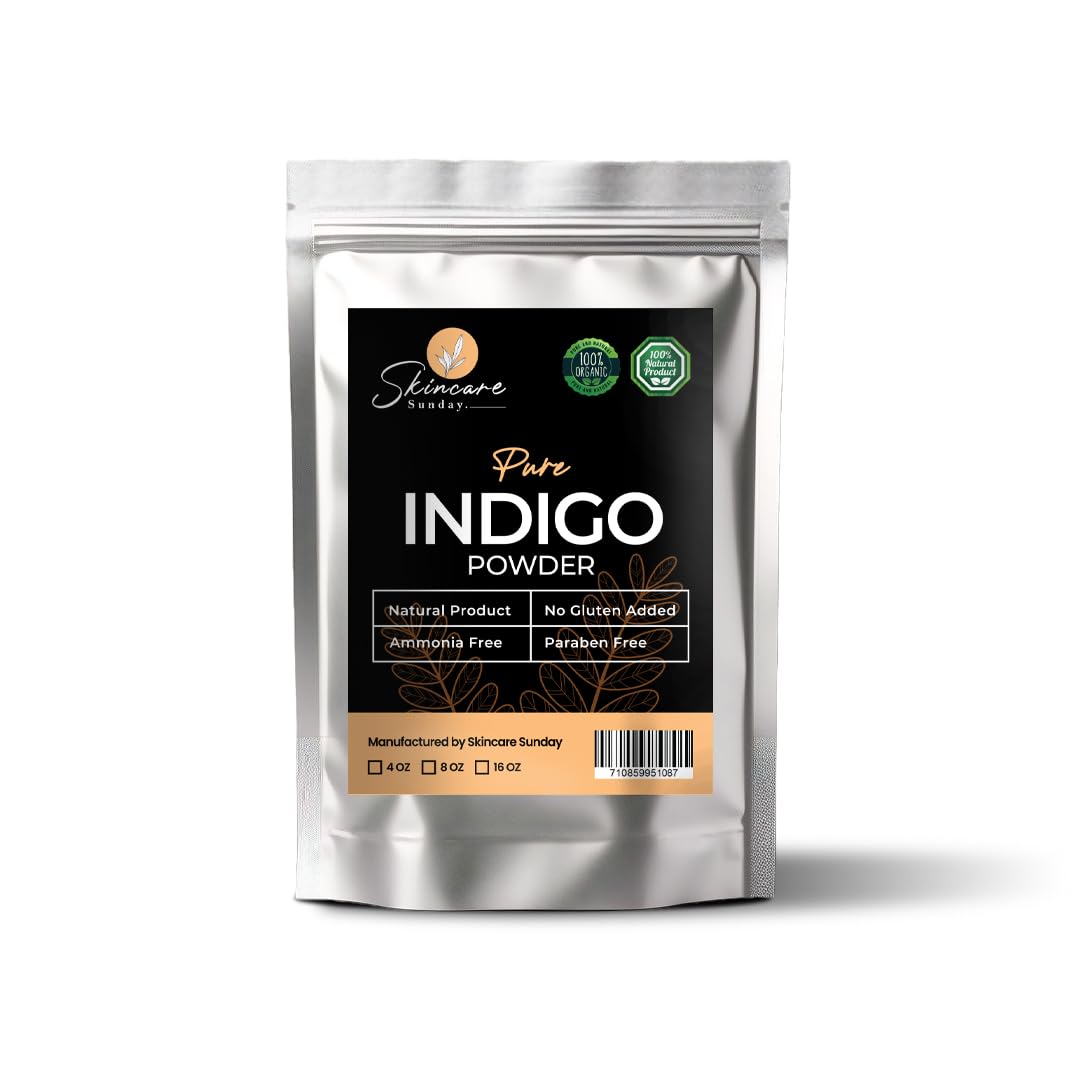 Skincare Sunday Pure Indigo Powder - 100% Organic & Natural Hair Colorant | Ammonia Free, Paraben Free, Gluten Free (2lbs) Beauty & Personal Care SKINCARE SUNDAY